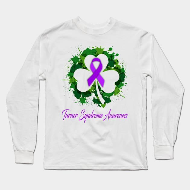 Turner Syndrome Awareness Happy Patricks Day Gifts Support Turner Syndrome Warrior Gifts Long Sleeve T-Shirt by ThePassion99